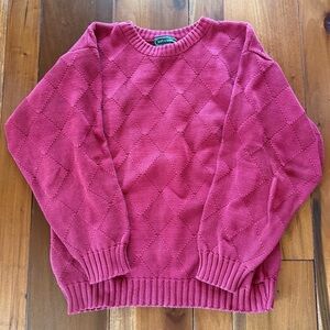 Vintage Croft & Barrow Red Diamond Crewneck Sweater